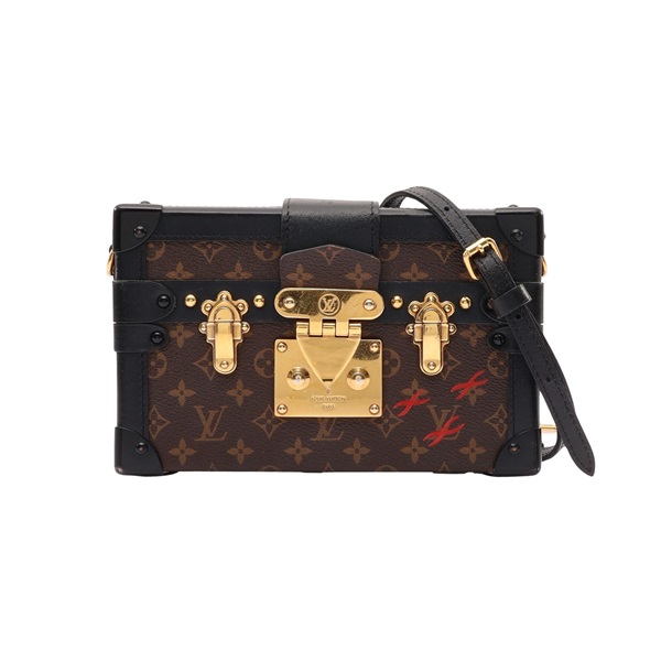 LOUIS VUITTON LV 路易威登 Petite Malle 肩背包 棕色 原花帆布 M40273