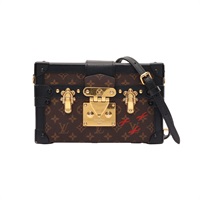 LOUIS VUITTON LV 路易威登 Petite Malle 肩背包 棕色 原花帆布 M40273