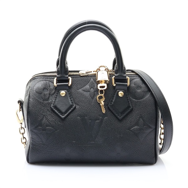 LOUIS VUITTON LV 路易威登 Speedy Bandouliere 20 兩用包 黑色 原花壓紋 牛皮 M58953