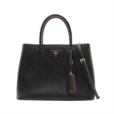 PRADA 普拉達 Double Saffiano 兩用包 黑色 牛皮 1BG887 1BG887