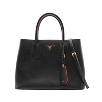 PRADA 普拉達 Double Saffiano 兩用包 黑色 牛皮 1BG887 1BG887