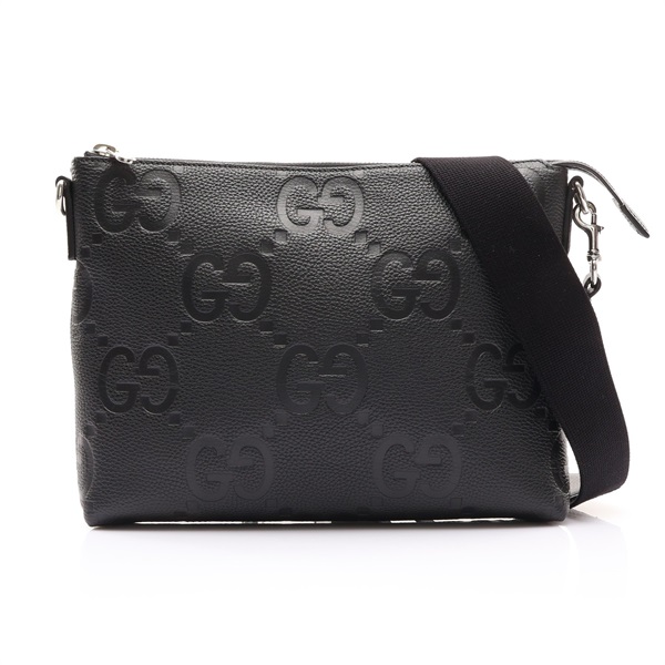 GUCCI 古馳 JUMBO 兩用包 黑色 壓紋牛皮 696009