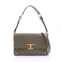 TOD'S 托德斯 T Timeless Flap Mini 兩用包 綠色 牛皮 XBWTSIN0100ROR