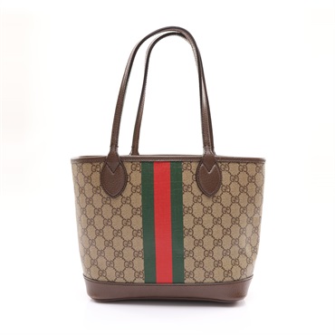 GUCCI 古馳 Ophidia 小號手提包 棕色 GG Supreme帆布 726762