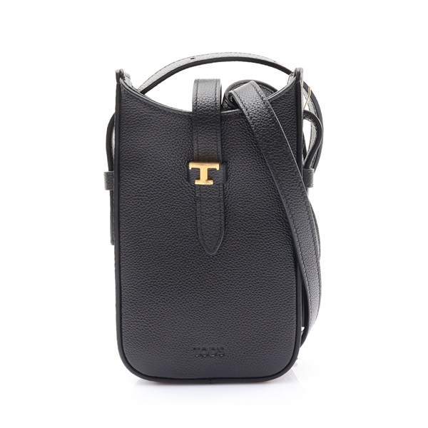 TOD'S 托德斯 T Timeless Phone Holder 手機包 黑色 牛皮