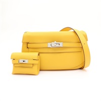 HERMES 愛馬仕 Kelly Moove 肩背包 陽光黃色 Swift 牛革 W刻 銀扣 W刻/TC/622/NT