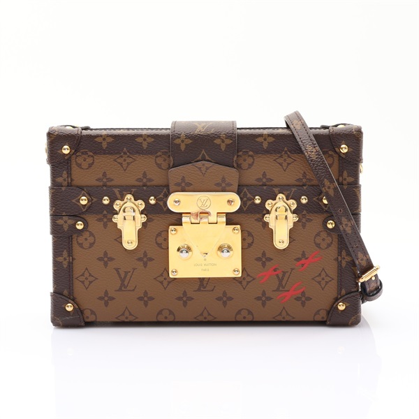 LOUIS VUITTON LV 路易威登 Petite Malle 肩背包 棕色 原花帆布 M44154