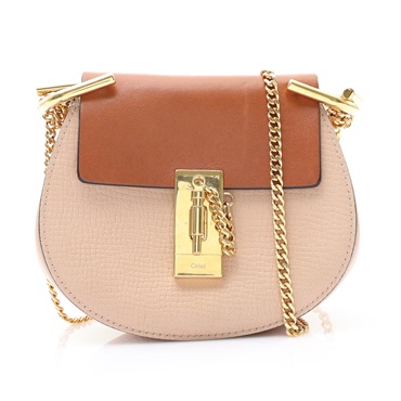 Chloe 克羅伊 Mini Drew 肩背包 茶色 牛皮 3S1038
