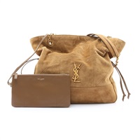 SAINT LAURENT YSL 聖羅蘭 Jamie Shopping 肩背包 金葉棕 麂皮  809824