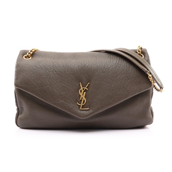 SAINT LAURENT YSL 聖羅蘭 肩背包 麝香綠 羊皮 777399