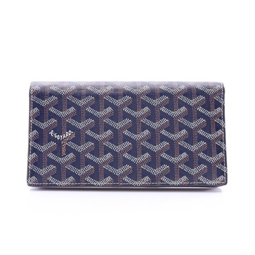 GOYARD 高雅德 Richelieu 釦式長夾 藍色 PVC塗層帆布 RICHE2PMLTY