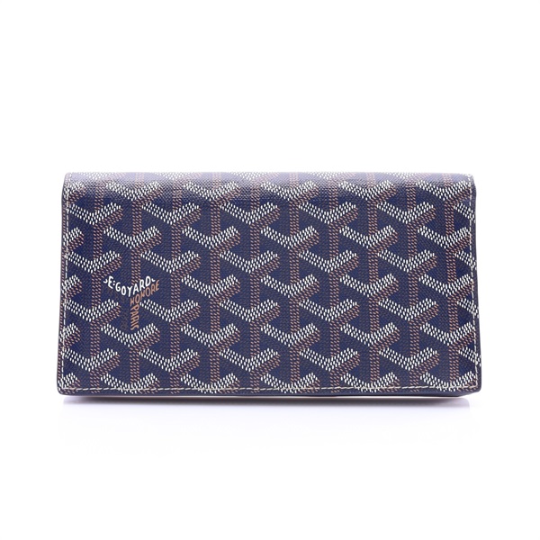 GOYARD 高雅德 Richelieu 釦式長夾 藍色 PVC塗層帆布 RICHE2PMLTY