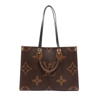 LOUIS VUITTON LV 路易威登 OnTheGo MM 兩用包 棕色 原花帆布 M45321