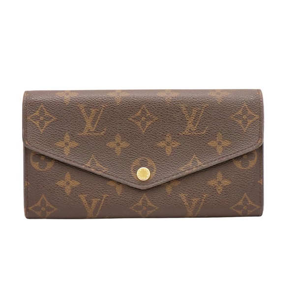 LOUIS VUITTON LV 路易威登 Sarah 釦式長夾 棕色 原花帆布 M60531 M60531
