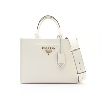 PRADA 普拉達 Symbole 兩用包 白色 牛皮 1BA379