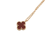 Van Cleef & Arpels 梵克雅寶 Sweet Alhambra 項鍊 18K玫瑰金 紅玉髓 VCARN59M00