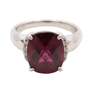 JEWELRY 無品牌珠寶 石榴石 鑽石 PT1000鉑金 戒指 Garnet 9.3g