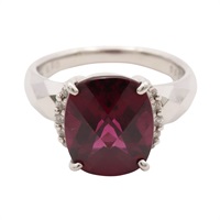 JEWELRY 無品牌珠寶 石榴石 鑽石 PT1000鉑金 戒指 Garnet 9.3g
