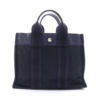 HERMES 愛馬仕 Fourre Tout PM 手提包 藍/黑色 帆布