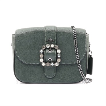 COACH 寇馳 Gemma 肩背包 暗綠色 牛皮 CE622