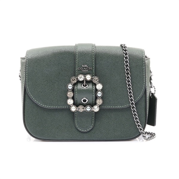 COACH 寇馳 Gemma 肩背包 暗綠色 牛皮 CE622