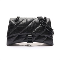 BALENCIAGA 巴黎世家 Crush Chain 肩背包 黑色 牛皮 716351 1000