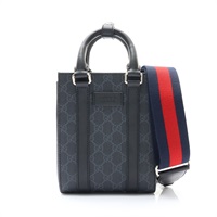 GUCCI 古馳 兩用包 黑色 GG Supreme帆布 牛皮 696010