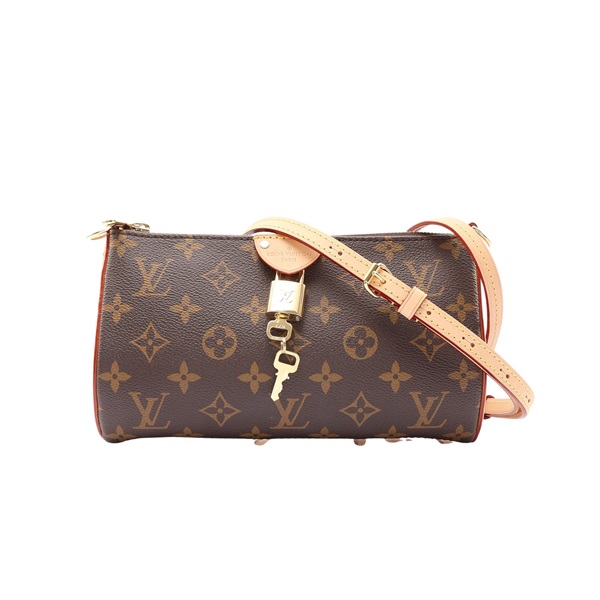 LOUIS VUITTON LV 路易威登 Pochette Tirette 肩背包 棕色 原花帆布 M12859