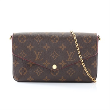 LOUIS VUITTON LV 路易威登 Pochette Felicie 肩背包 棕色 原花帆布 M81896
