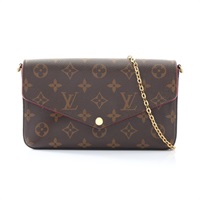 LOUIS VUITTON LV 路易威登 Pochette Felicie 肩背包 棕色 原花帆布 M81896