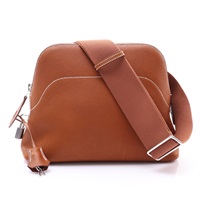 HERMES 愛馬仕 Bolide 郵差包 肩背包 黃褐色 Barenia牛皮 G刻 銀扣 H086959CK34