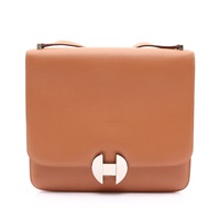 Sac 2002-26 肩背包 金棕色 Evercolor 牛皮 C刻 銀扣 【HERMES 愛馬仕】