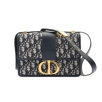 Dior 迪奧 30 Montaigne 小型 肩背包 藍色 Oblique 緹花帆布 牛皮 M9234UTZQ_M928