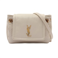 SAINT LAURENT YSL 聖羅蘭 Mini Nolita  肩背包 米白色 羊皮 672738