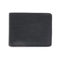 LOUIS VUITTON LV 路易威登 Slender 二折短夾 黑色 Epi水波紋 牛皮 M60332