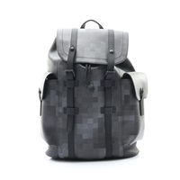 LOUIS VUITTON LV 路易威登 Christopher MM 後背包 黑色 棋盤格帆布 M14952