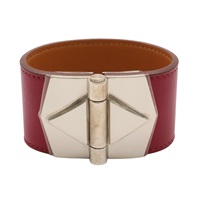HERMES 愛馬仕 Berenice 手環 玫瑰紫色 牛皮 口O刻
