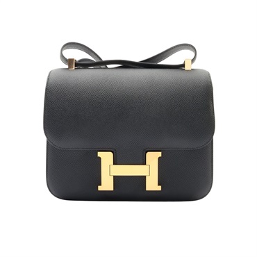 HERMES 愛馬仕 Constance 24 康康包 肩背包 黑色 Epsom牛皮 C刻 金扣 H056341CC