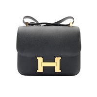 HERMES 愛馬仕 Constance 24 康康包 肩背包 黑色 Epsom牛皮 C刻 金扣 H056341CC