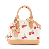 LOUIS VUITTON LV 路易威登 LV × TM Alma BB 兩用包 白色 櫻桃 原花帆布 M14234