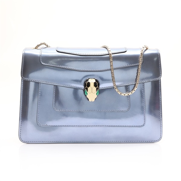 BVLGARI 寶格麗 Serpenti Forever 肩背包 粉紫色 漆皮