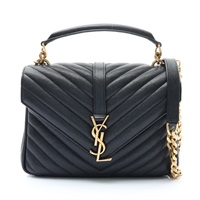 SAINT LAURENT YSL 聖羅蘭 College 兩用包 黑色 羊皮 428056