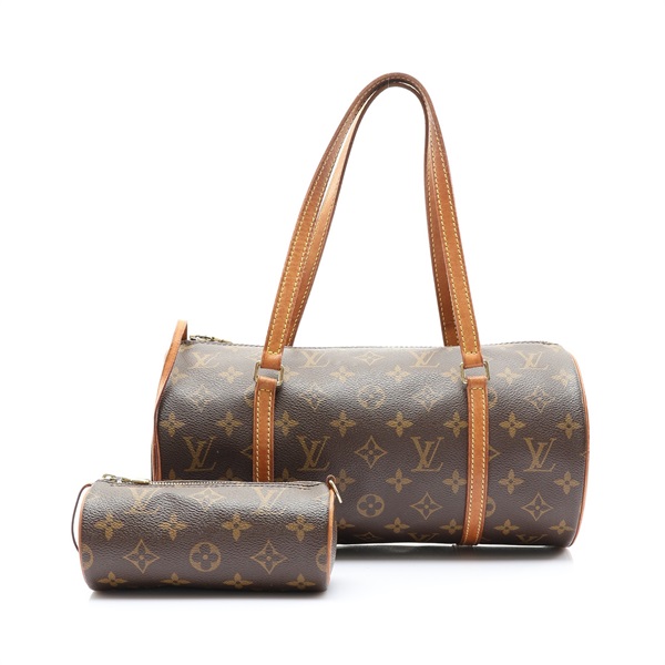 LOUIS VUITTON LV 路易威登 Papillon 30 手提包 棕色 原花帆布 M51385