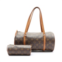 LOUIS VUITTON LV 路易威登 Papillon 30 手提包 棕色 原花帆布 M51385