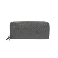 LOUIS VUITTON LV 路易威登 Clemence 拉鍊長夾 黑色 原花壓紋 牛皮 M60171