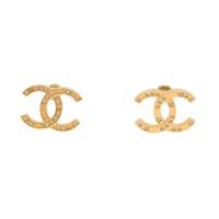 CHANEL 香奈兒 CC Logo Star 針式耳環 ABE517