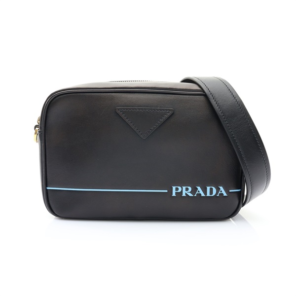 PRADA 普拉達 Mirage City 相機包 肩背包 黑色 牛皮 1BH093