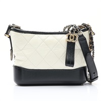 CHANEL 香奈兒 mini Gabrielle 流浪包 肩背包 白色 牛皮 A91810