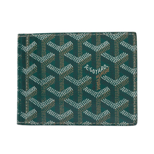 GOYARD 高雅德 Saint Thomas 二折短夾 綠色 PVC塗層帆布 STTHOMPMLTY
