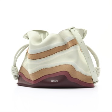 LOEWE 羅威 Flamenco Surplus 肩背包 綠色 牛皮